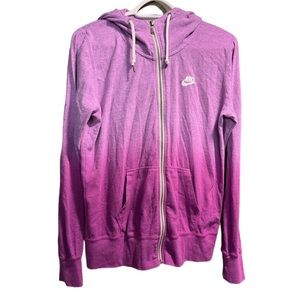 Nike two tone zip up hoodie